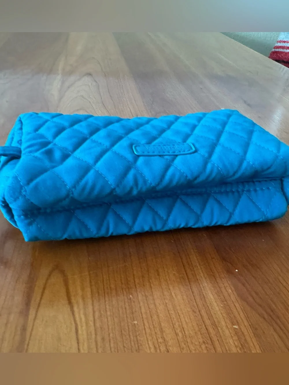 Vera Bradley Quilted Turquoise Cosmetic Pouch
